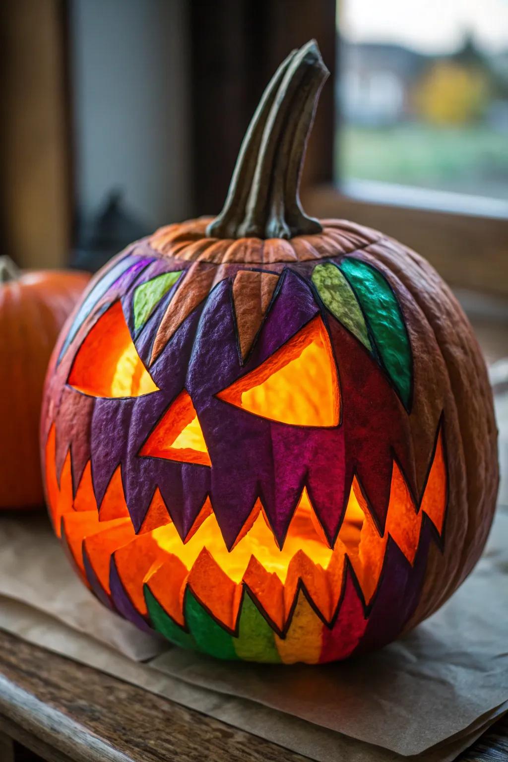 Illuminate your Halloween with a vibrant twist on classic pumpkin carving!