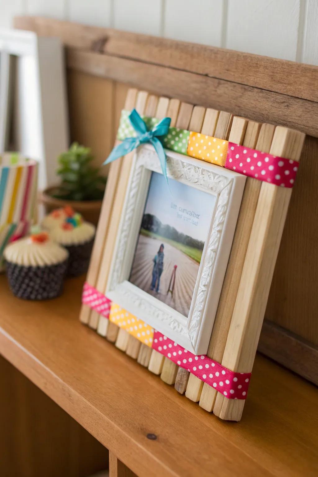 Enshrine recollections with frozen dessert stick photo holders.