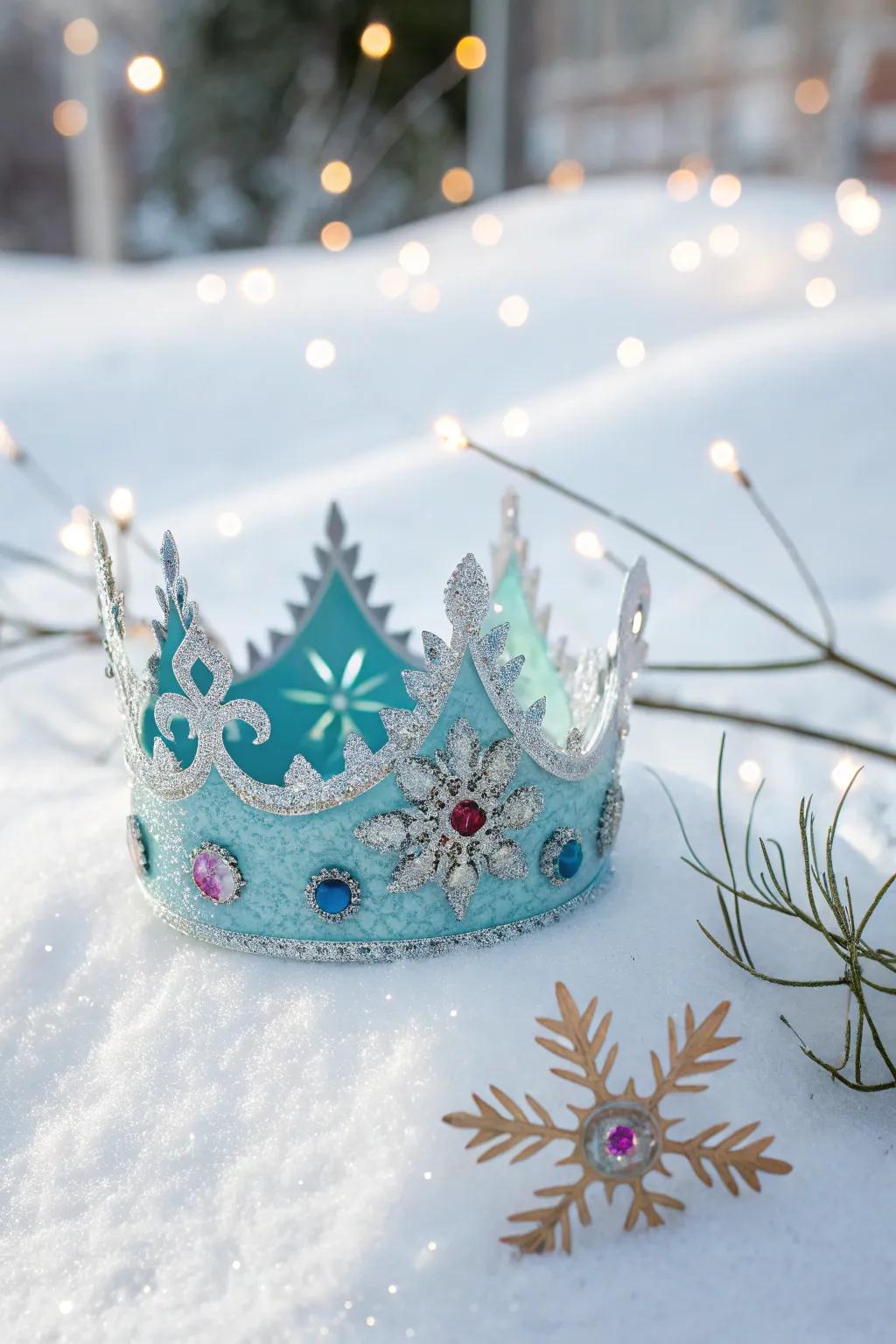 A sparkling winter wonderland birthday tiara