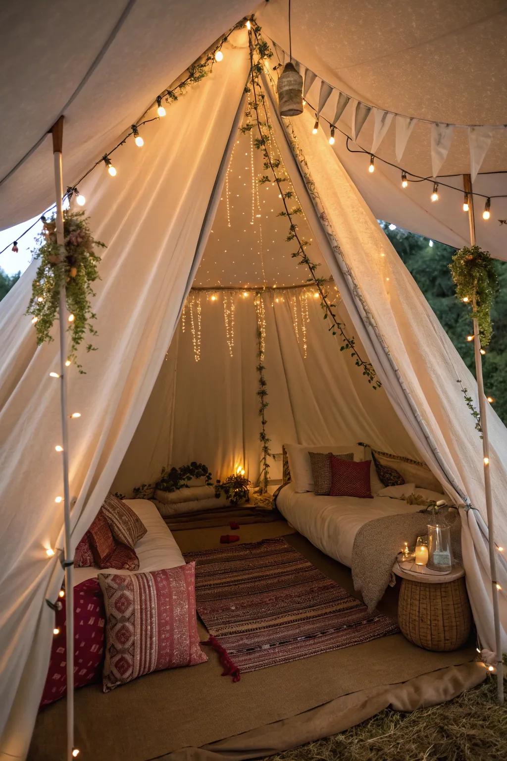 Add class and seclusion with charming drapes.