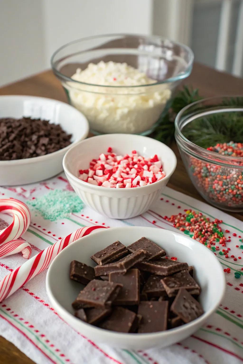 Indulge at a peppermint brittle post.