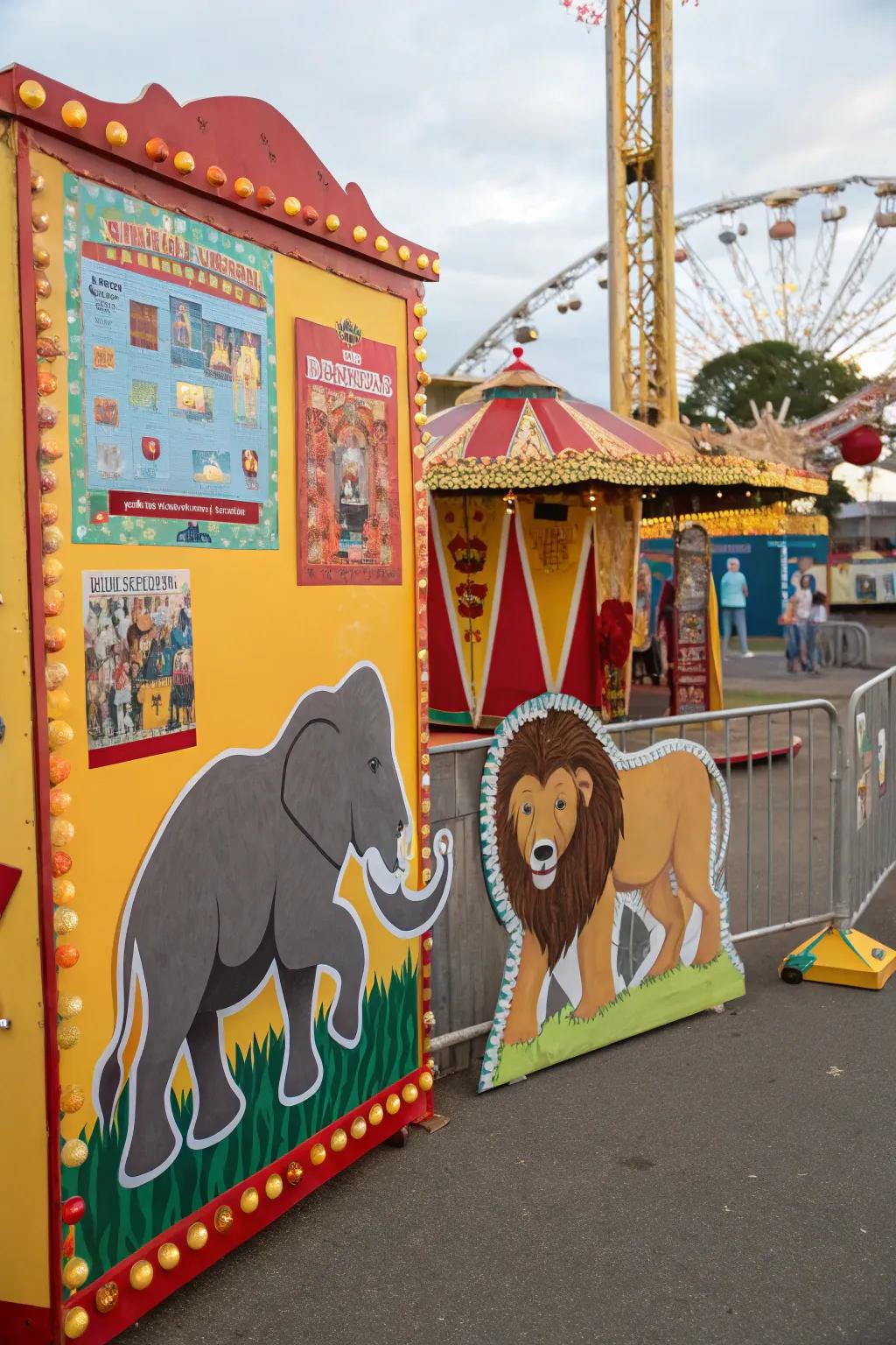 Animal spotlights include a trace of grandeur and spectacle to the fair theme.