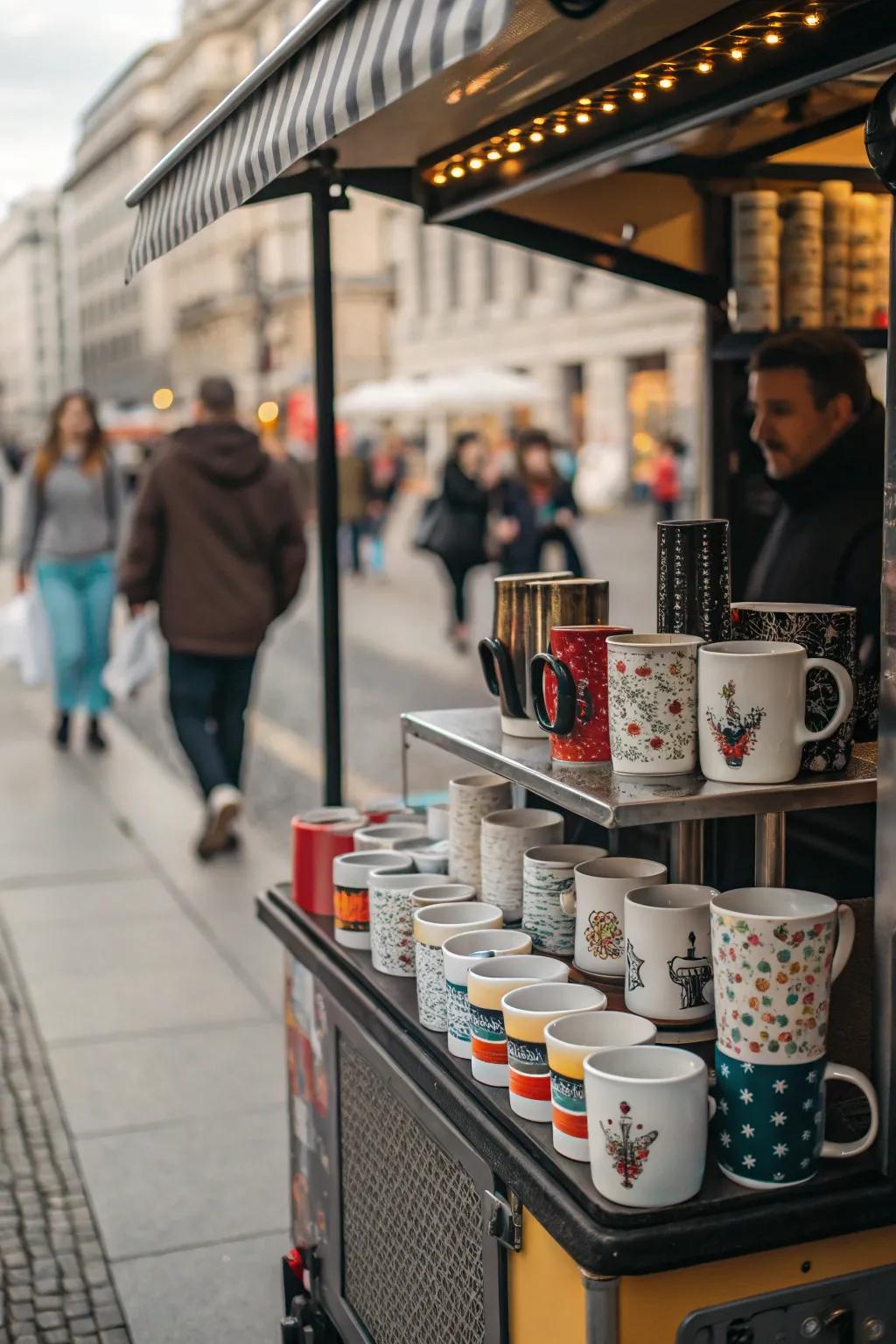 Remember your travels with this themed mug collection.