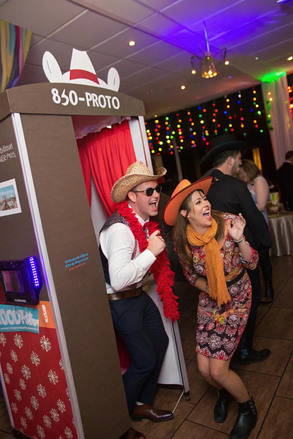 A 360 photo booth captures the exuberant essence of the event in action.