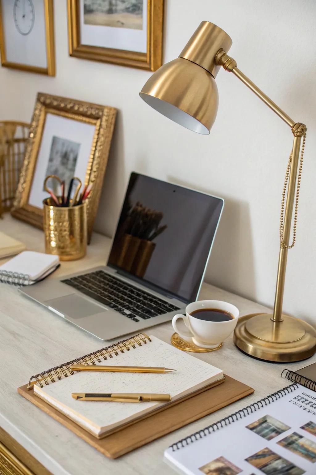 Metallics impart a hint of elegance and sophistication.