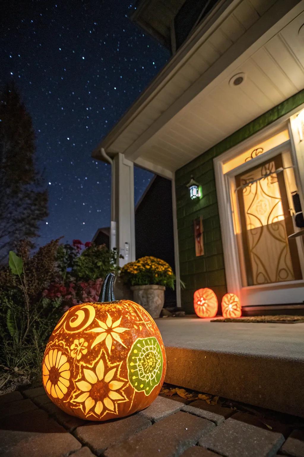 Illuminate your décor with radiant pumpkin blueprints.