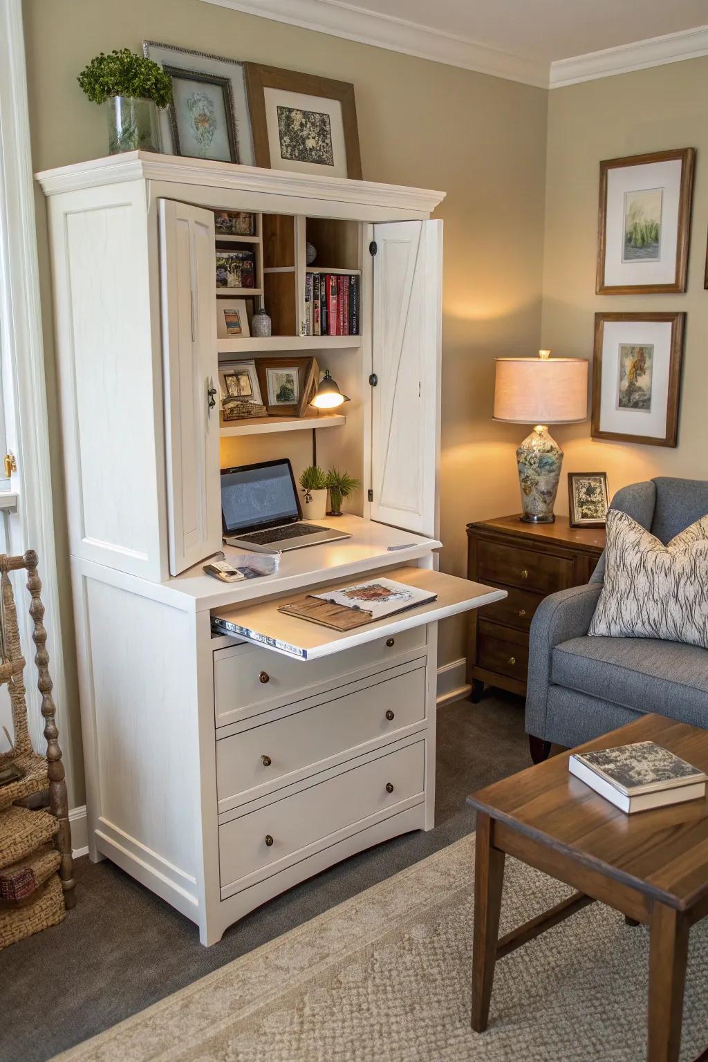 Hide your workspace when the day is over.