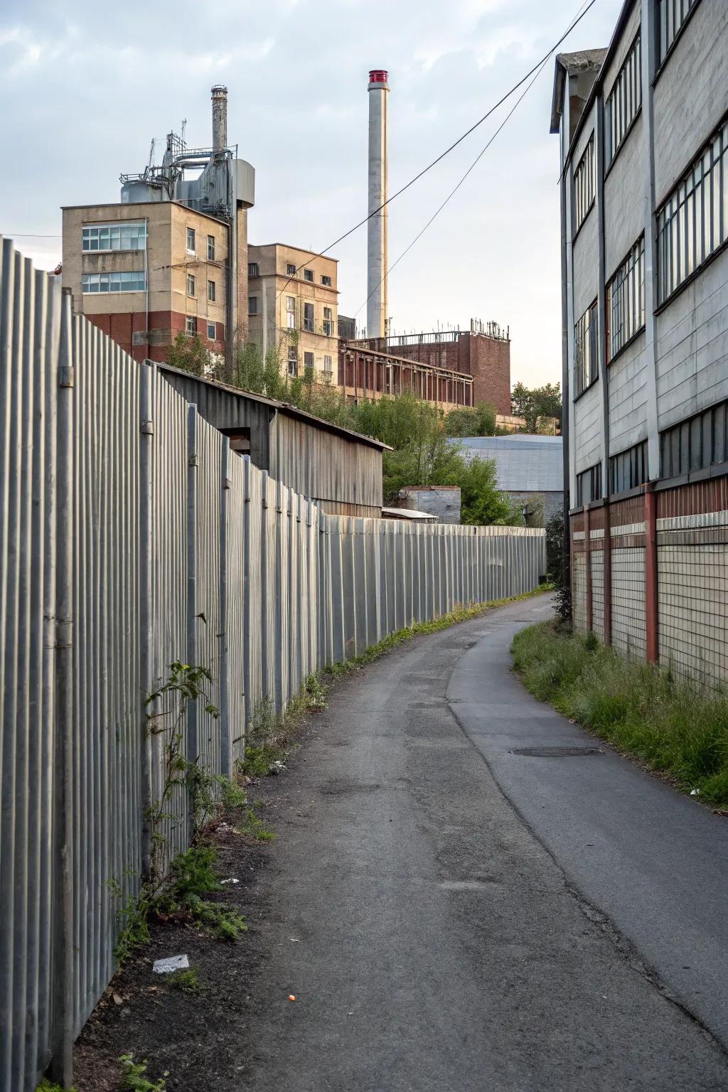 Corrugated metal offers an industrial chic look.