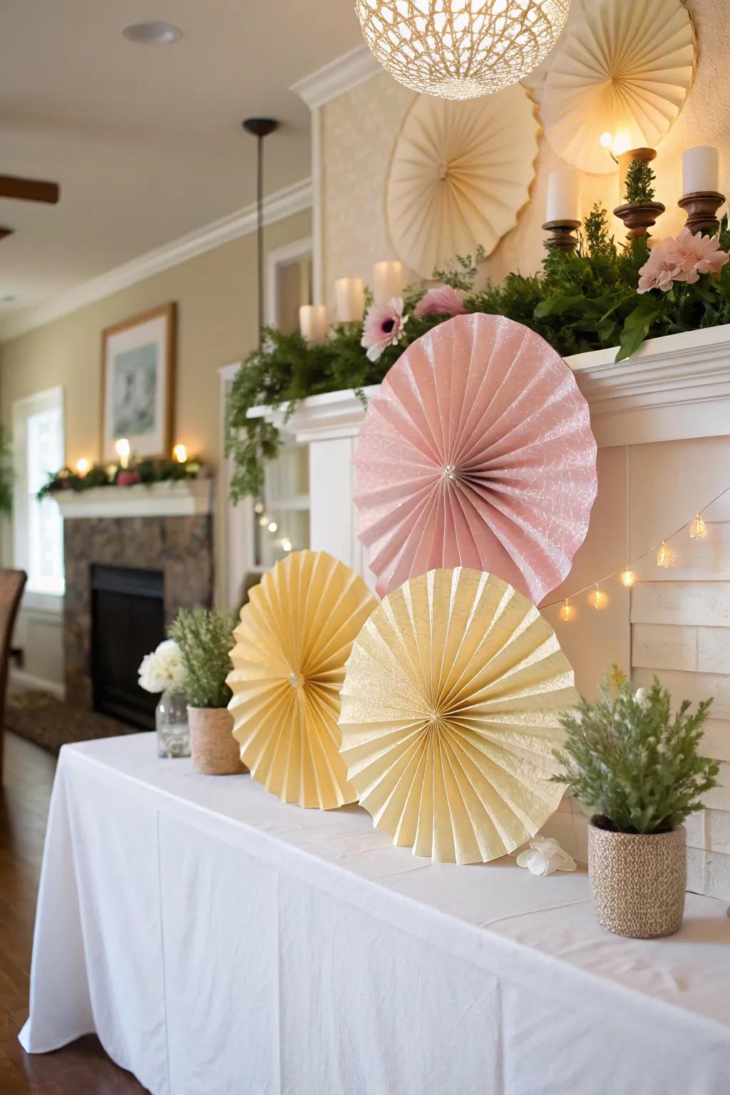 Incorporate elegance with DIY paper medallions.