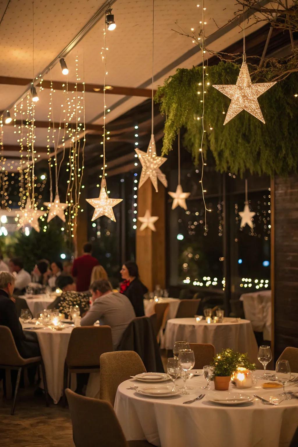 Ambient music and decorations enhancing the atmosphere