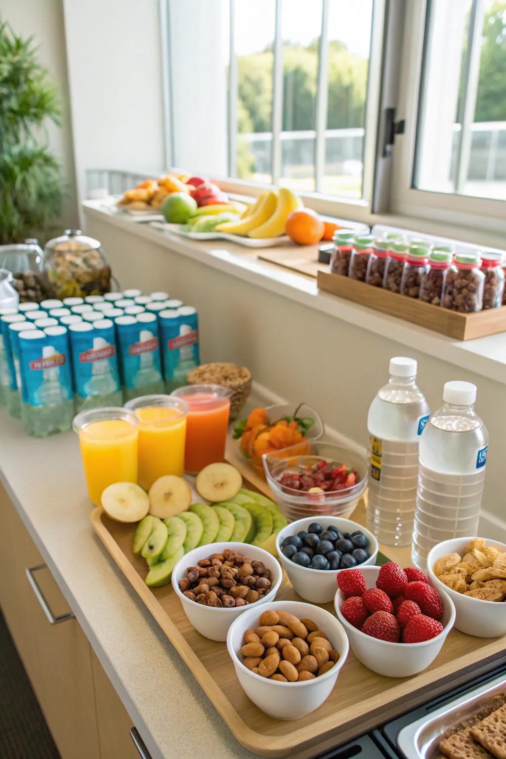 A treat corner that fuels and refreshes.