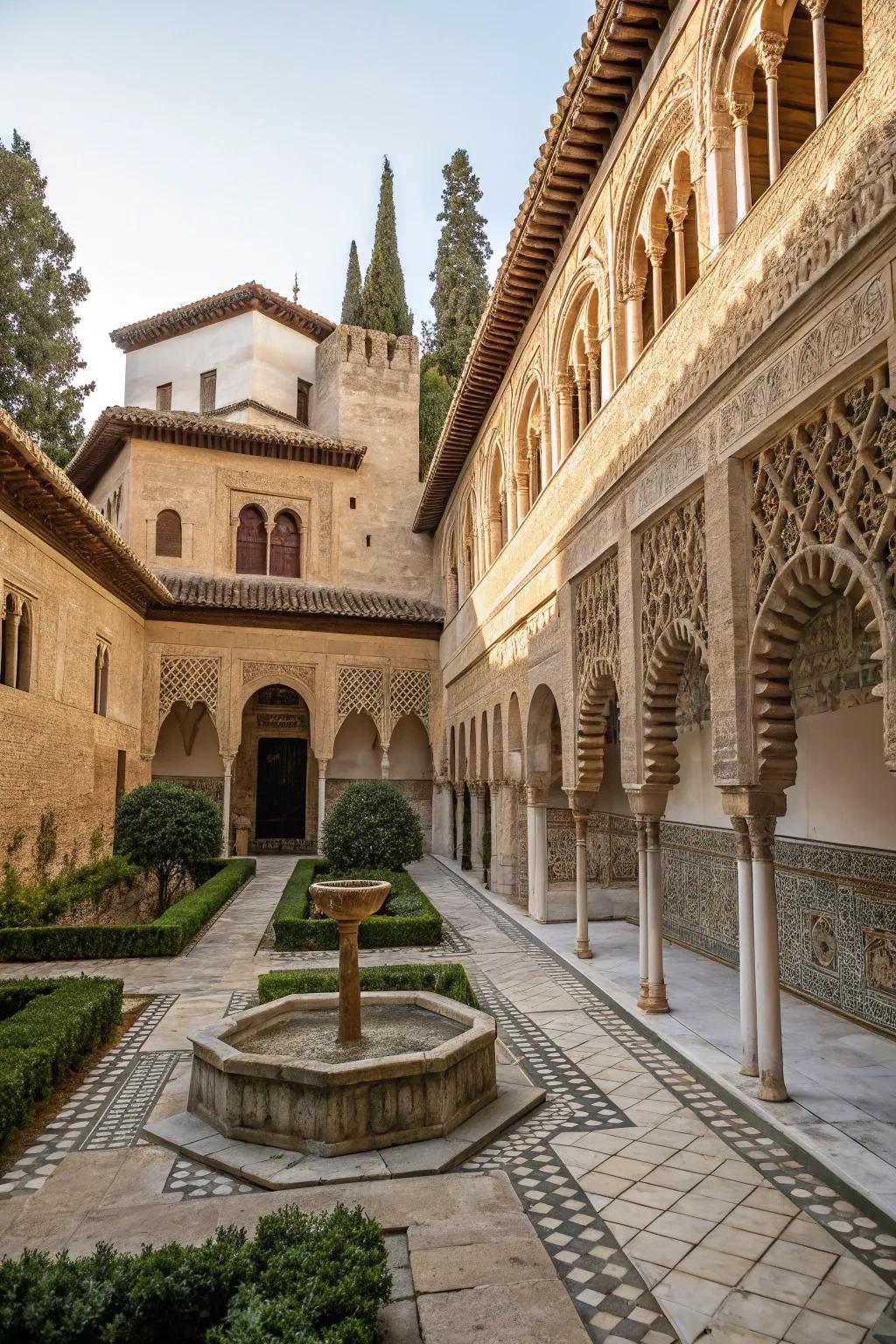 Append framework to your courtyard with well-defined walkways.