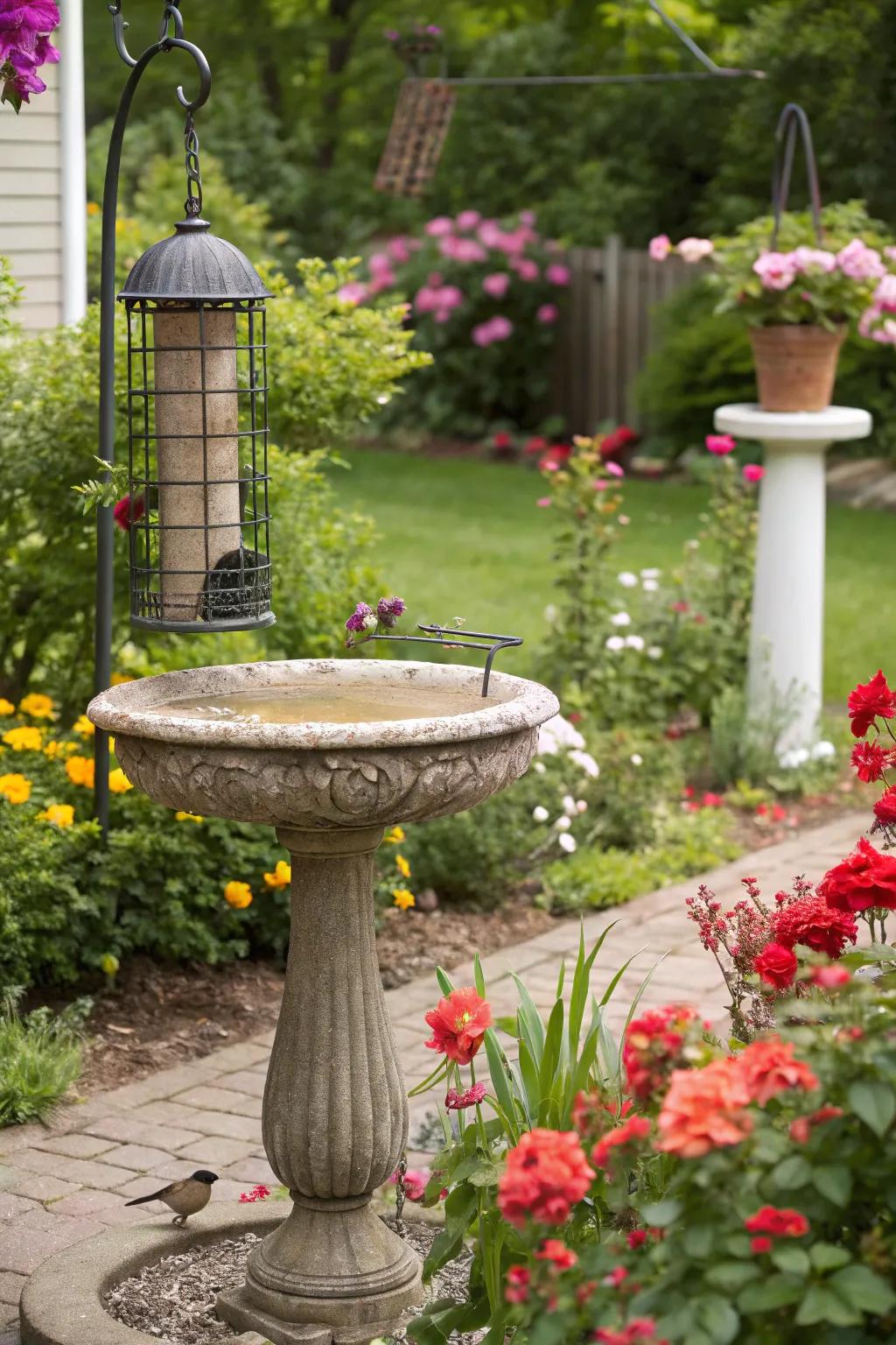 Elements bring nature's sounds to the space.