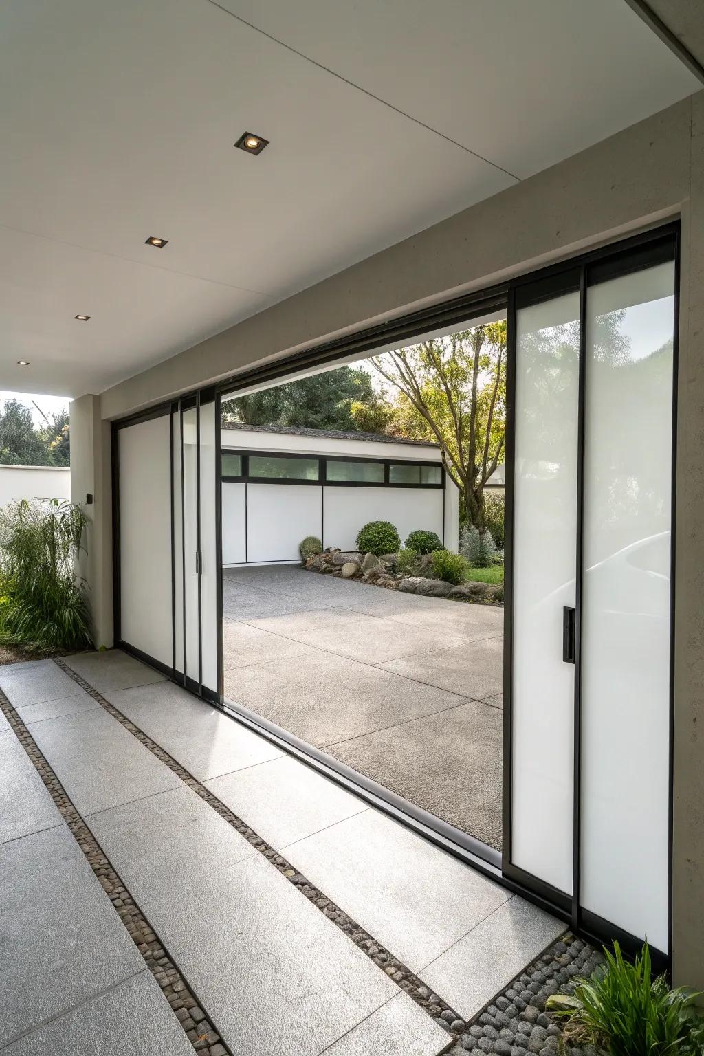 Sliding doors offer space-saving solutions with style.