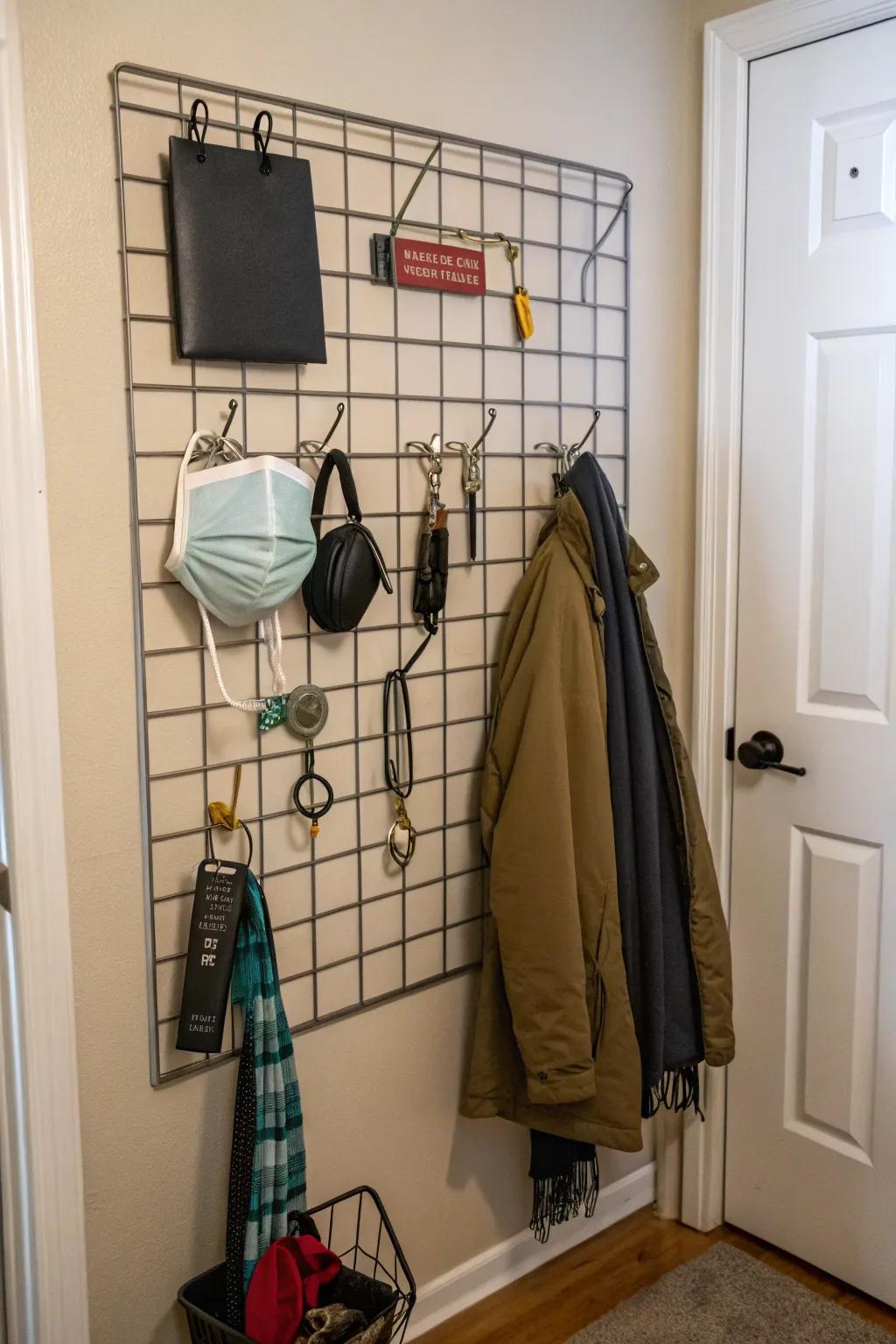 A wire panel is useful and stylish, changing to fit your needs.