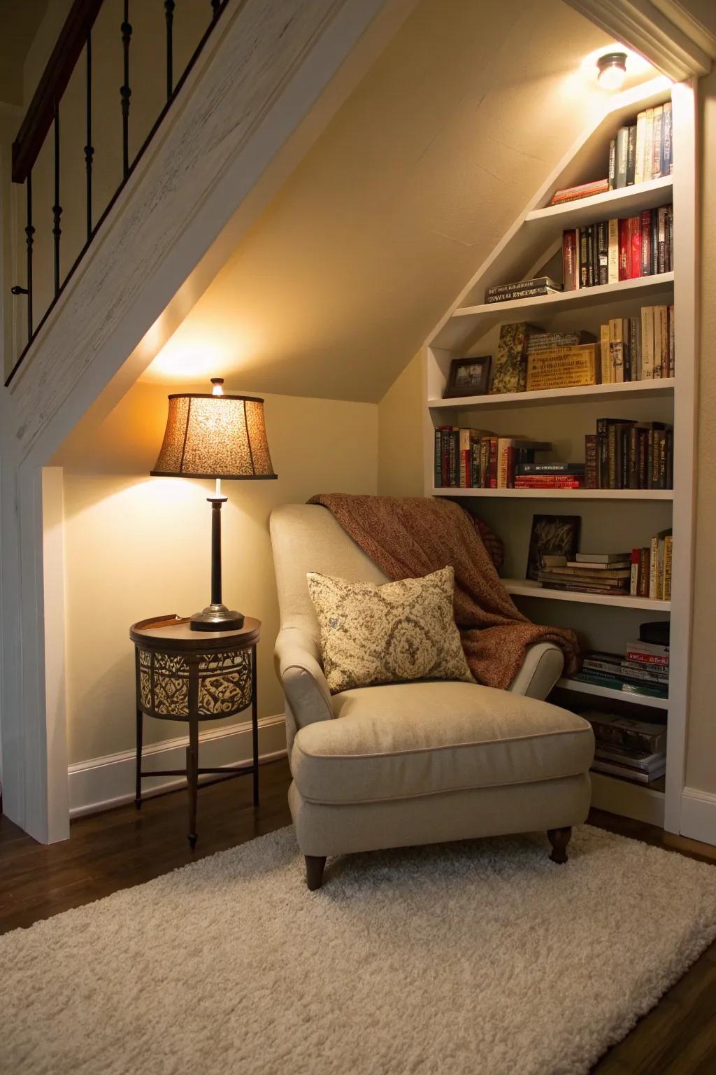 Escape into a world of books in a secret book nook.