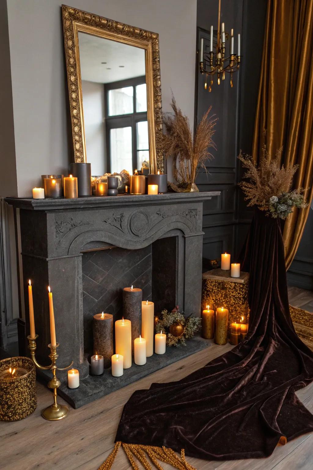 Declare a statement showcasing extra-large lamps along with striking design.