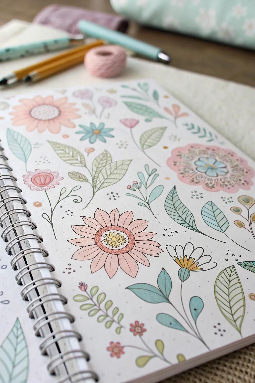 Pastel florals offer a soft, soothing aesthetic.