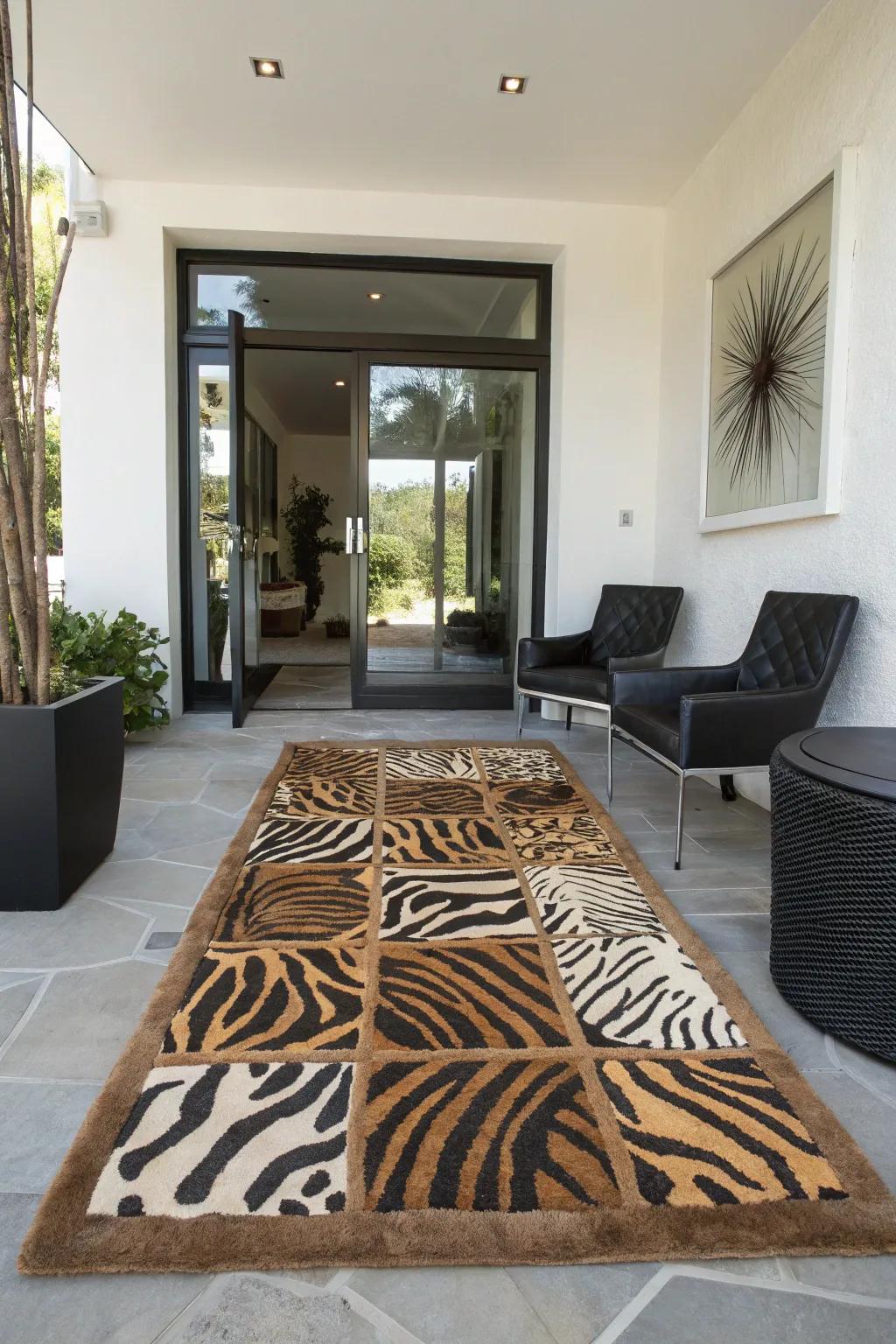 Animal prints provide a playful and adventurous accent.