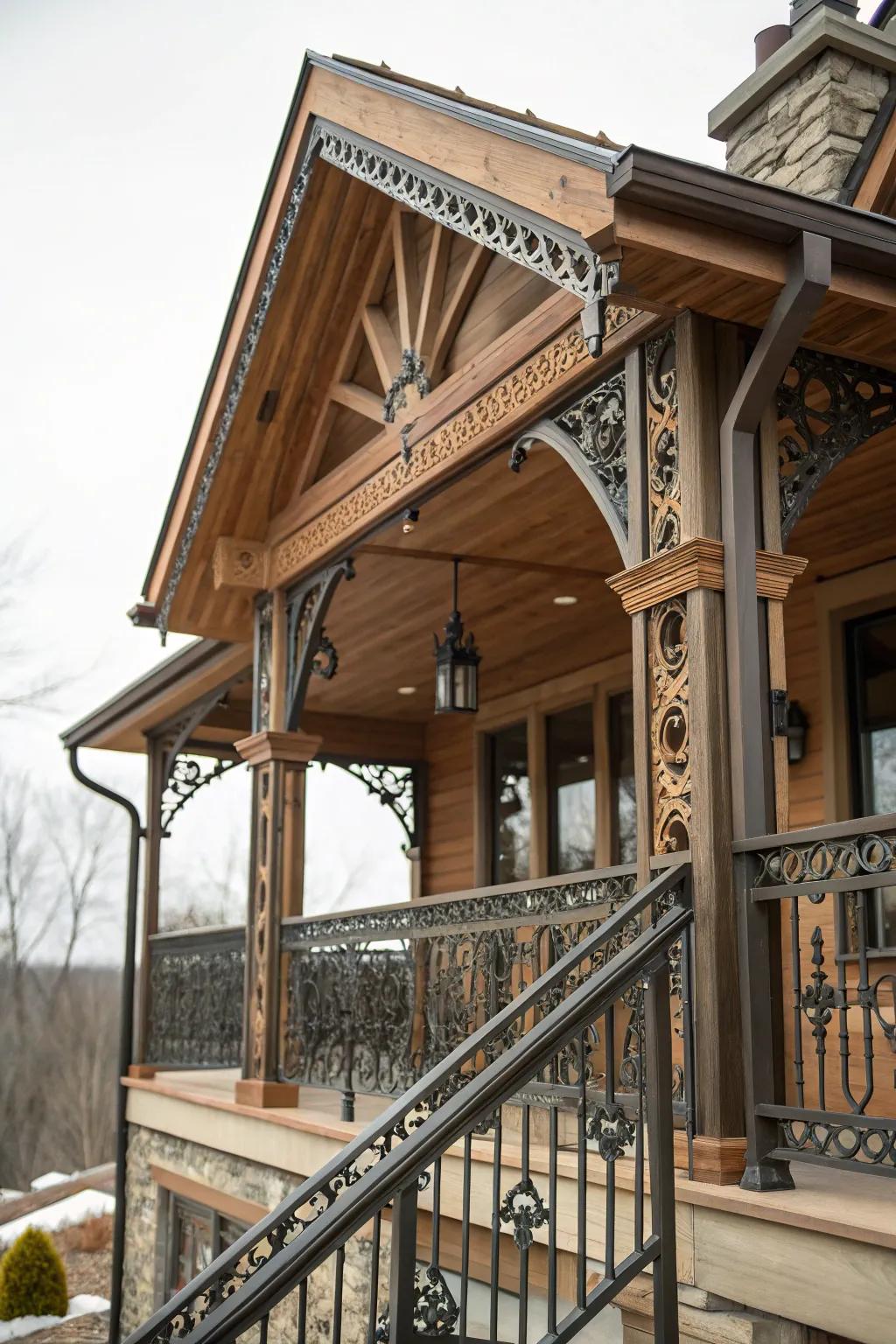 Artisan details add unique character to the veranda.