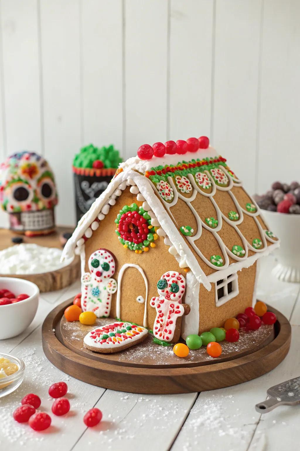Celebrate culture and creativity with a Mexican-themed gingerbread masterpiece!