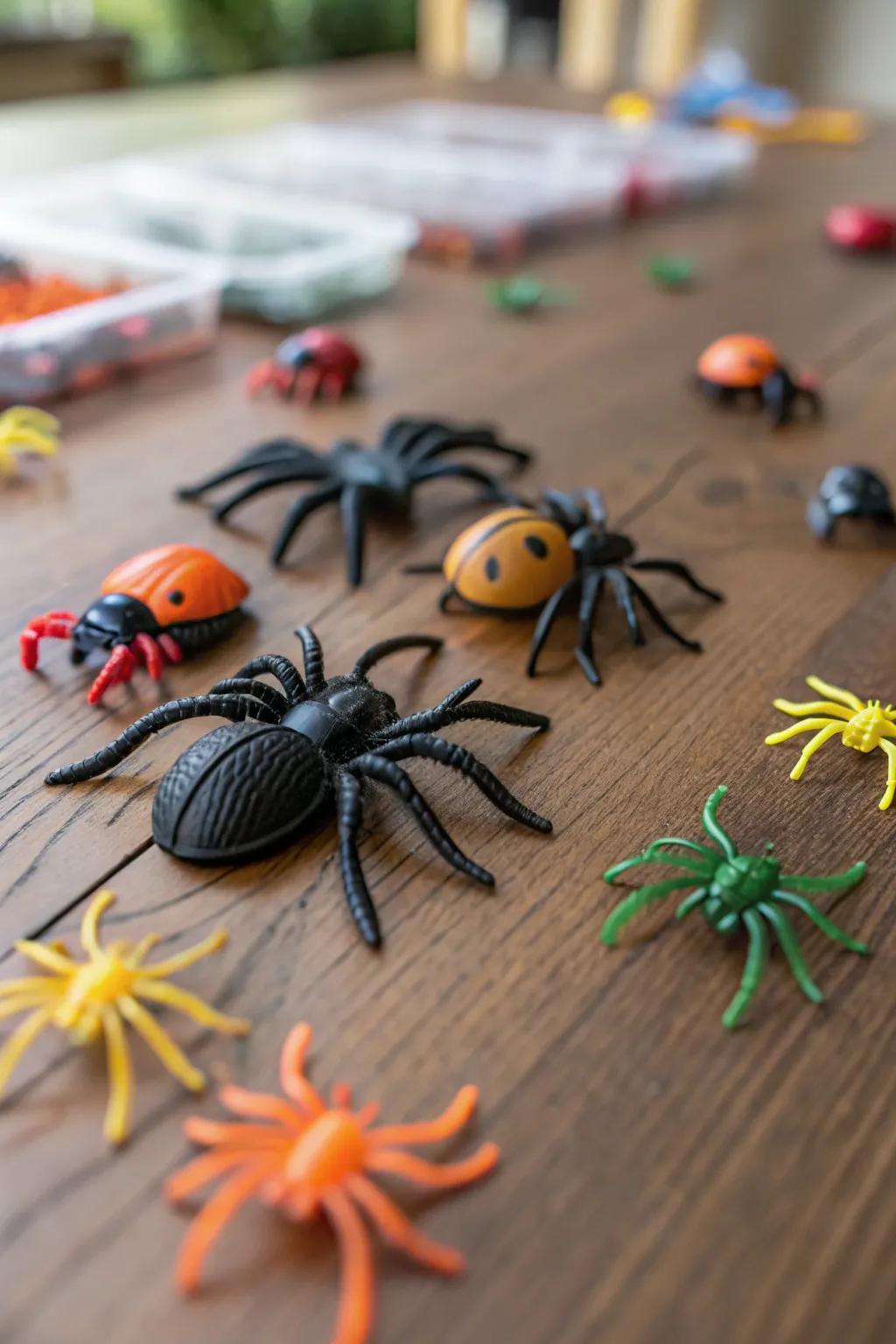 Insects crawling across surfaces inject a creepy detail to your decor.