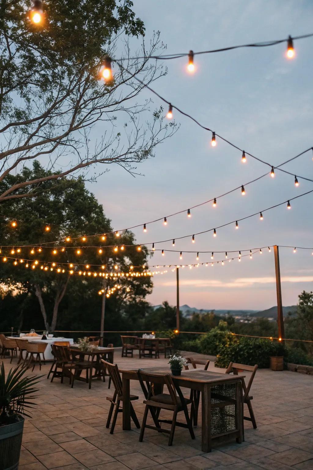 Hanging illumination: magic for your outdoor spaces.