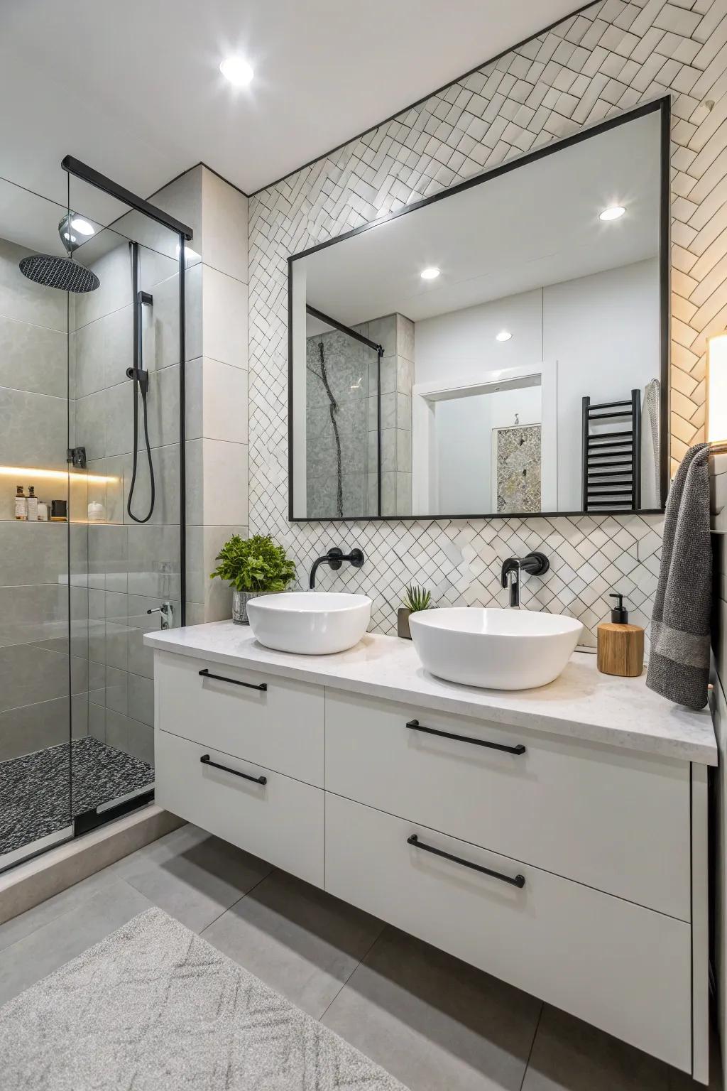 Updated fixtures transforming a bathroom into a peaceful sanctuary.