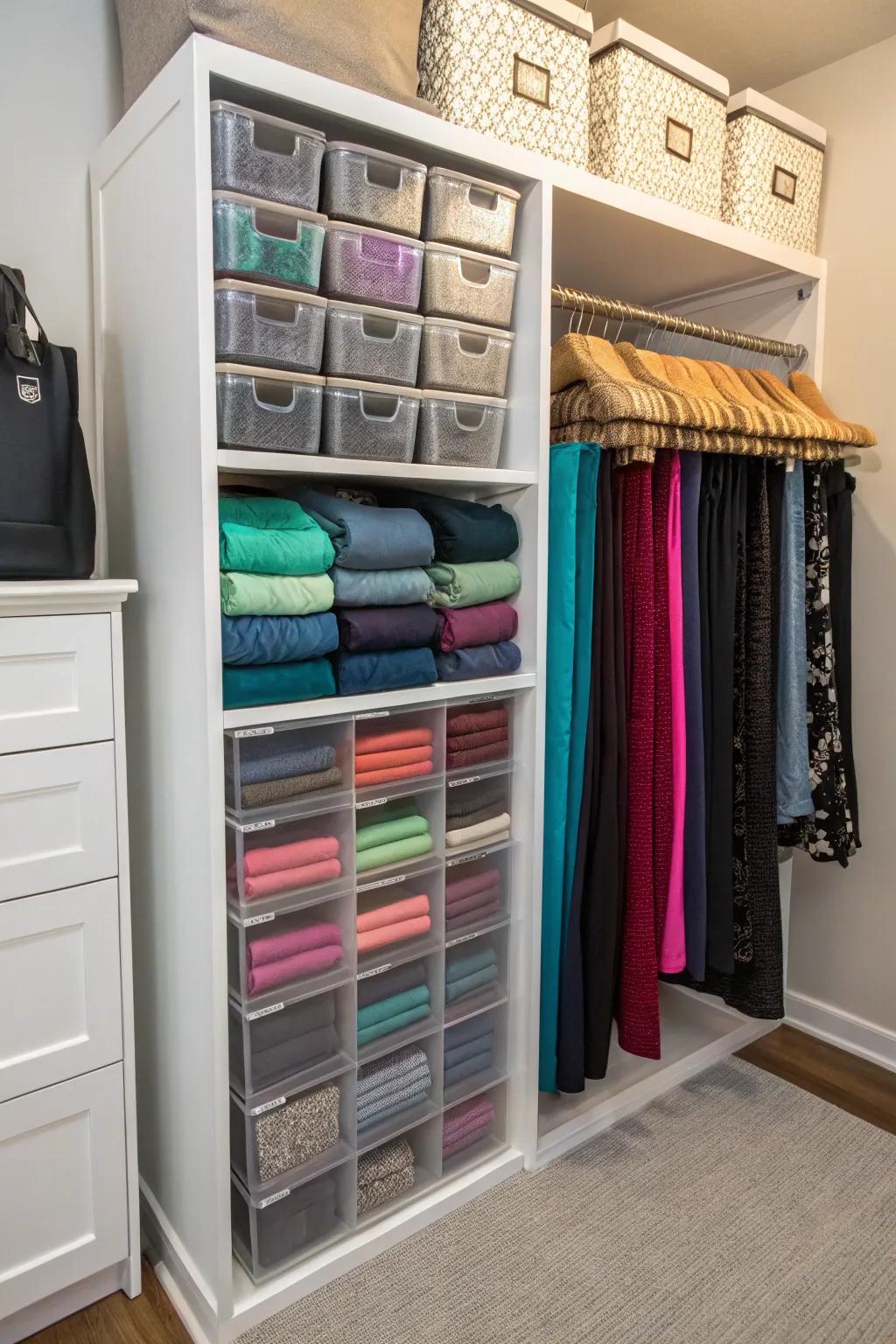 Optimize efficiency through bespoke wardrobe inserts for your leggings.