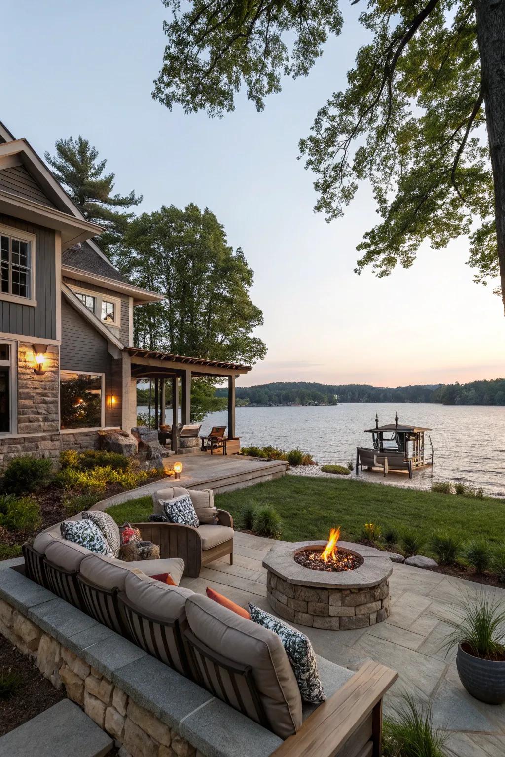 Outdoor living zones extend comfort to nature.