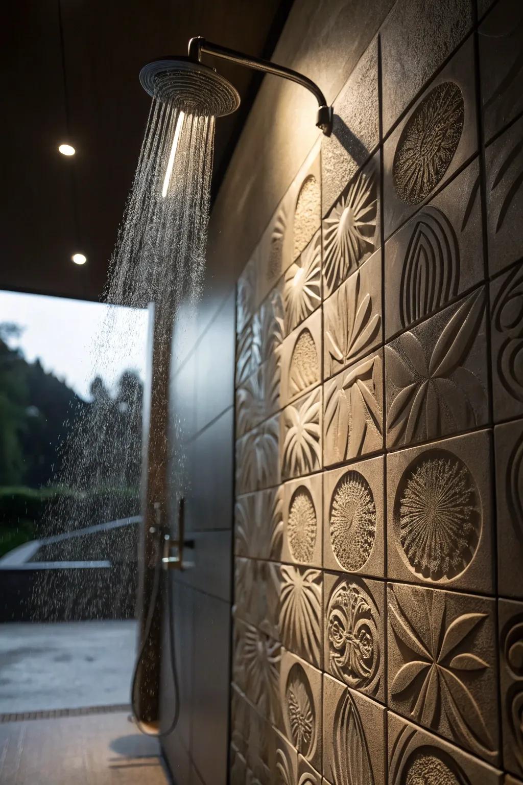 Tiles add layers to your shower walls.