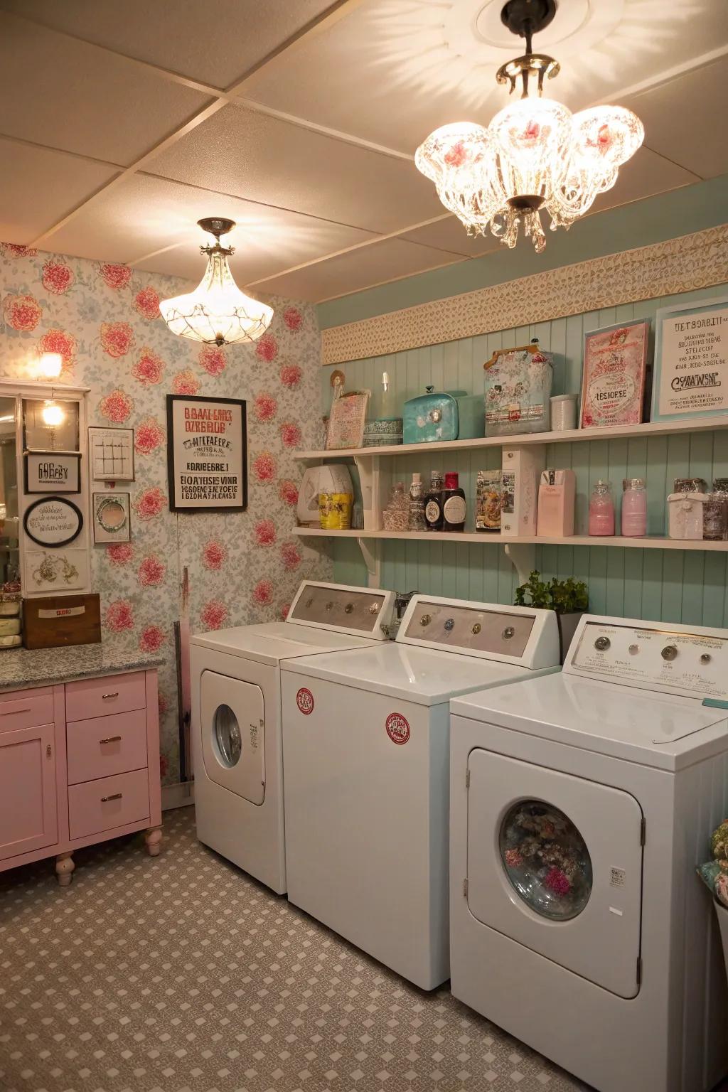 Retro components introduce glamour and nostalgia.