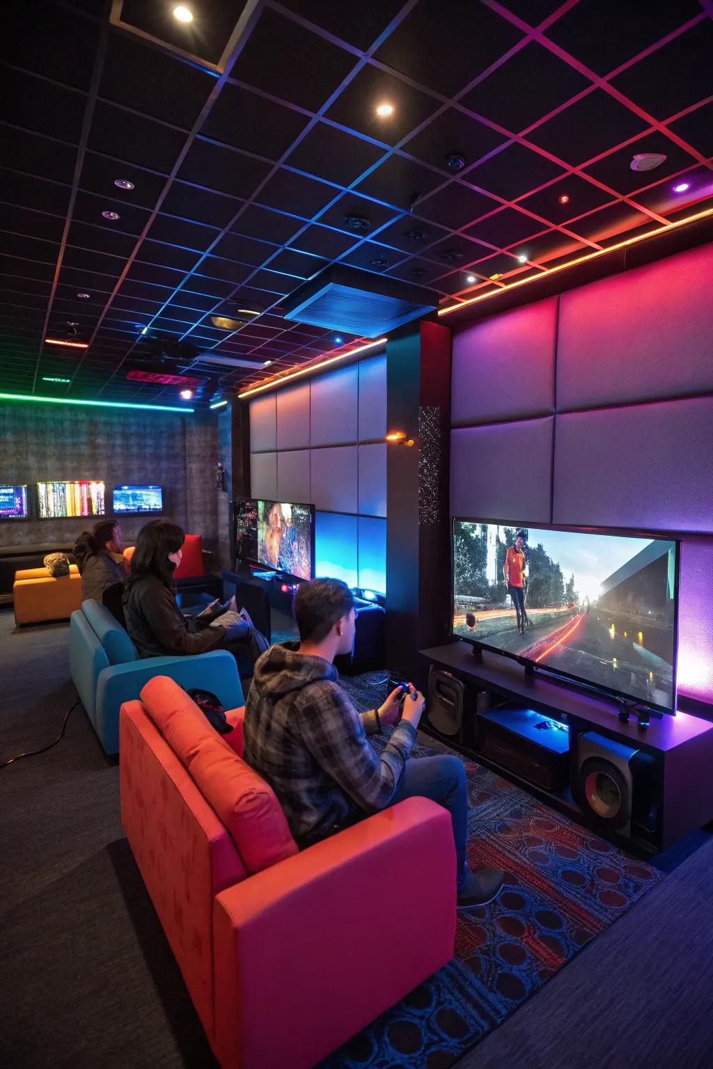 Add dynamics with interactive light panels.
