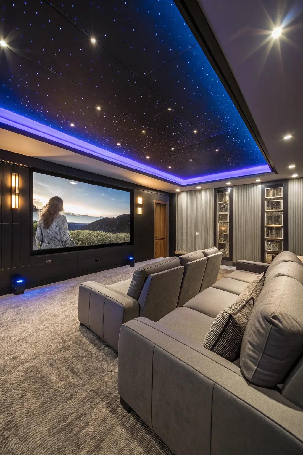 With LED-enhanced media rooms, lose yourself in entertainment.