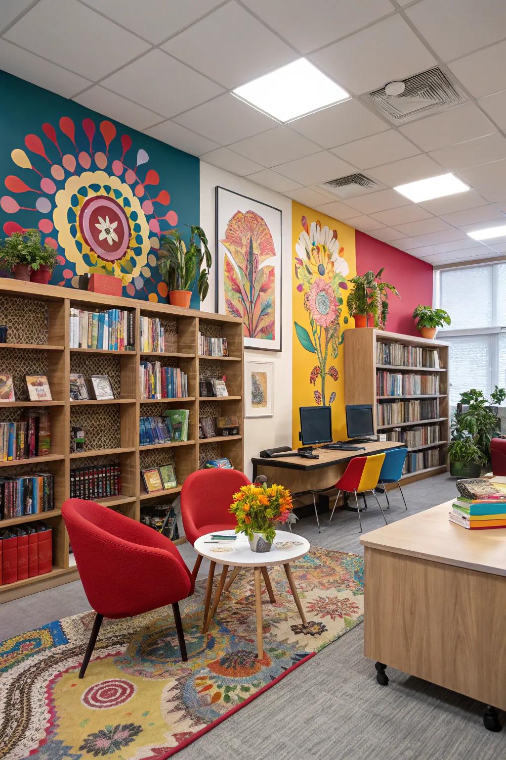 Use strong colors to make your space feel alive.