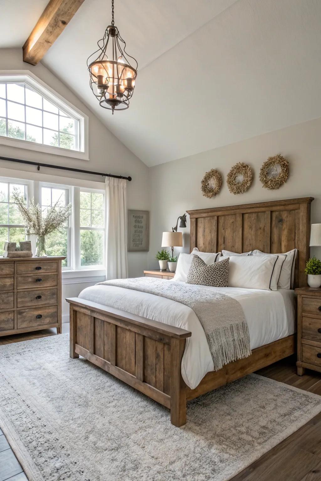 Well-proportioned aesthetic attained by a contemporary country-style mix
