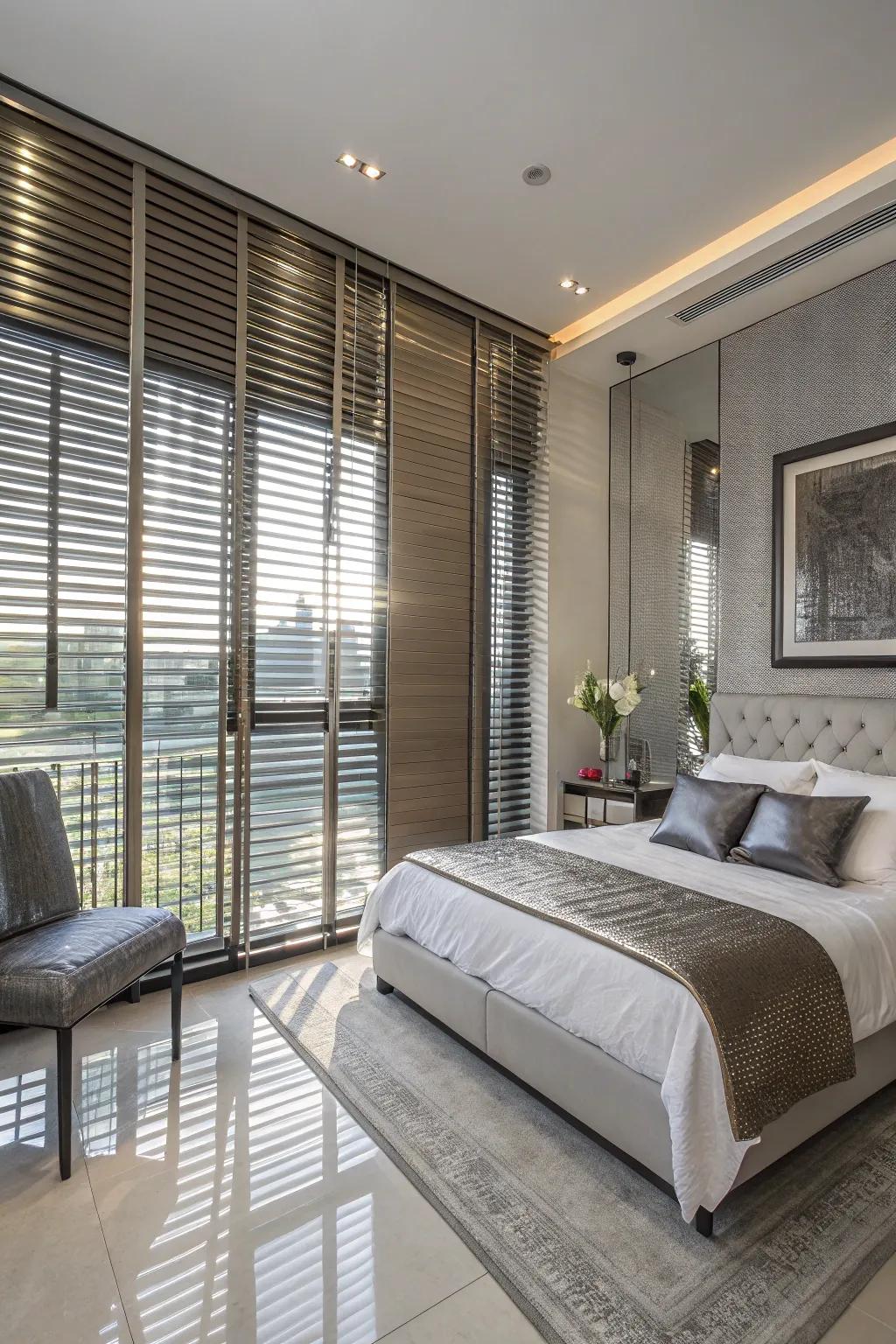 Metal screens symbolizing a sleek modern edge