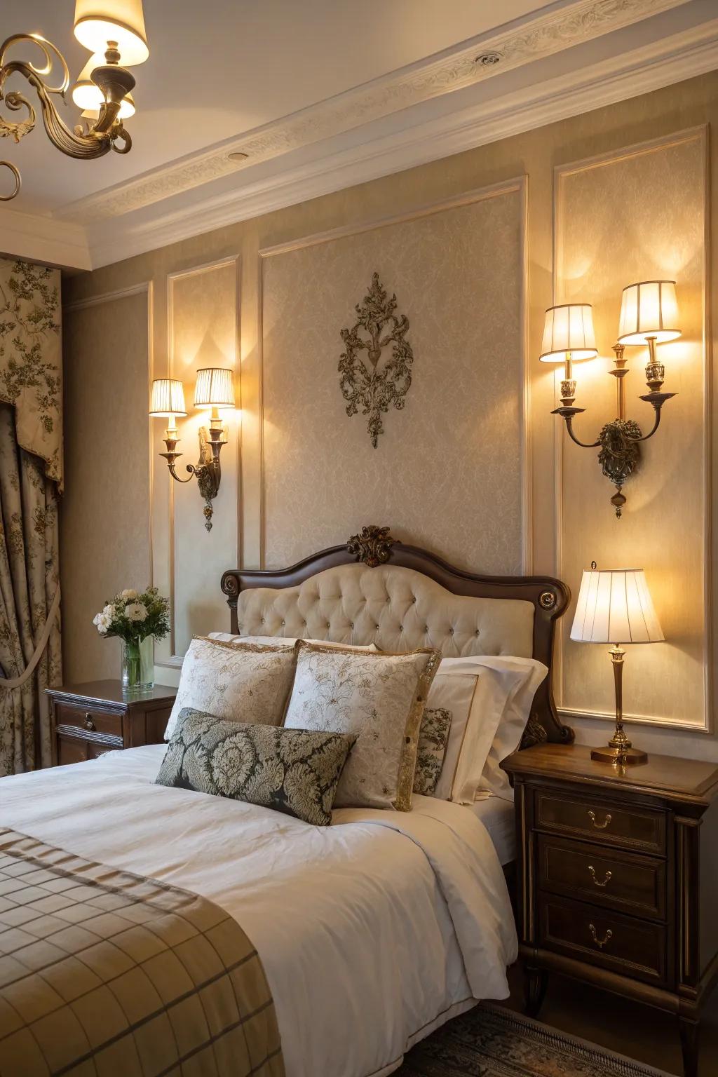 Wall lamps offer a clever method to save surface area.