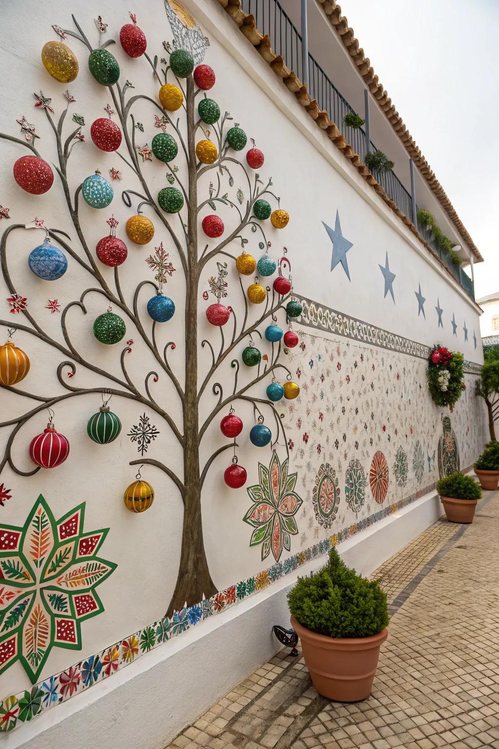 An artistic trinket arbor wall display.