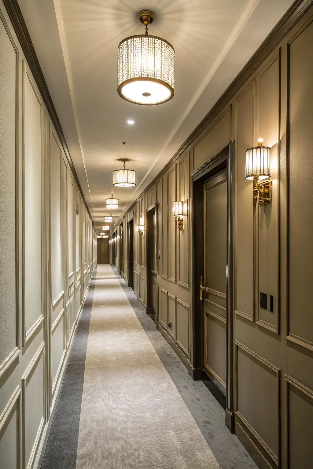 Wall-to-ceiling paneling delivers a daring, cohesive visual.