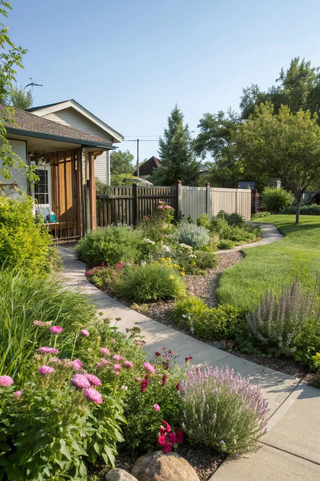 Native plants thrive naturally with ease.