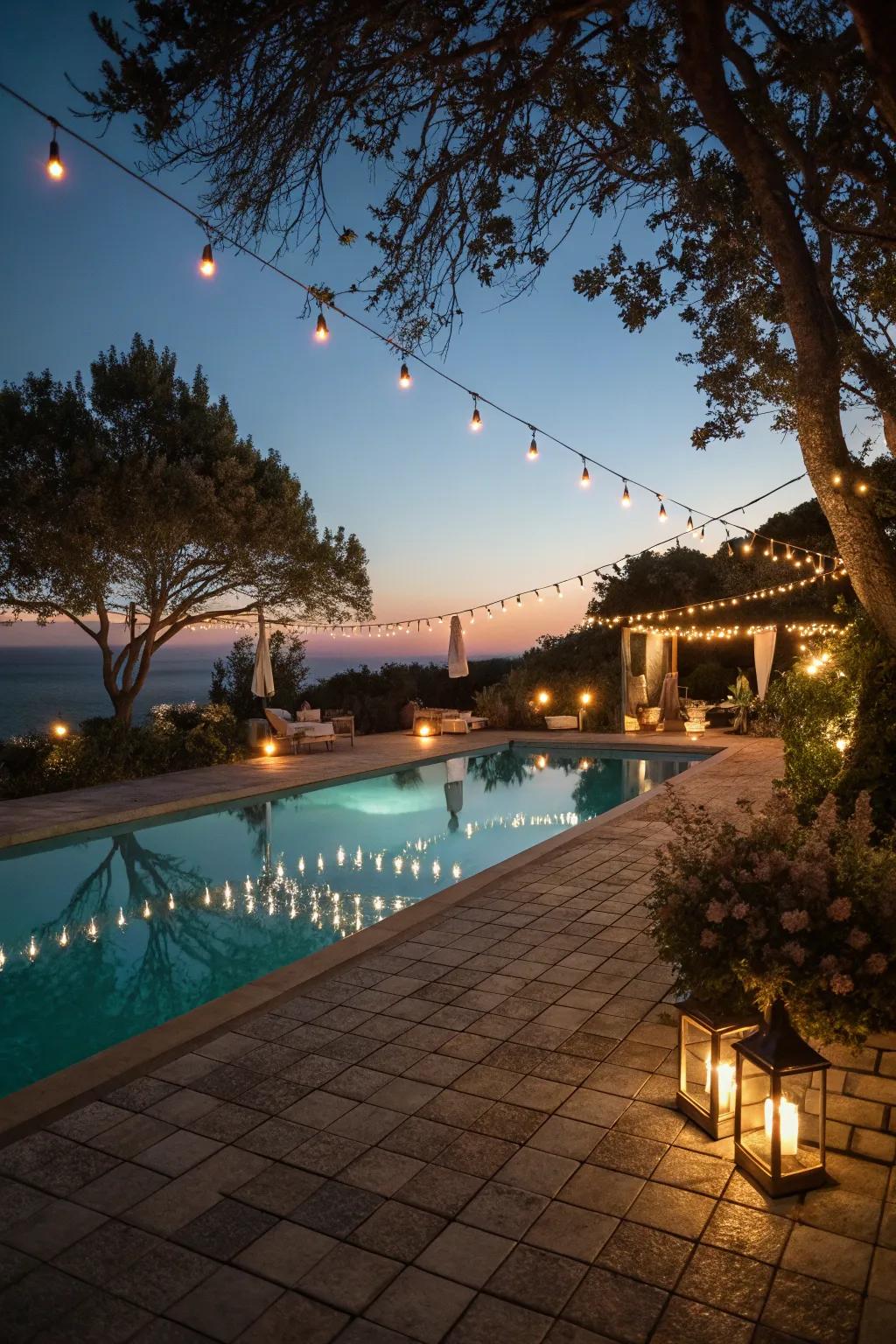 Layered lighting infuses dimension and intrigue into your outdoor region.
