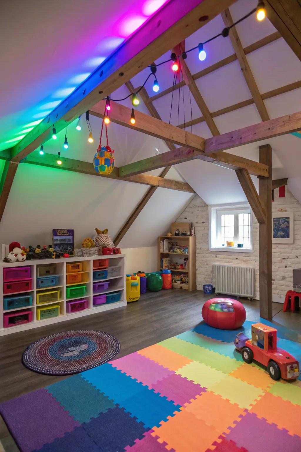Add fun with color-changing LEDs.