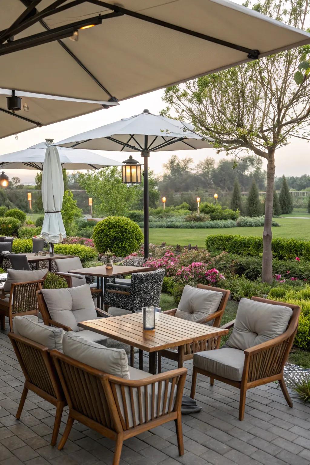 Outside spaces give a reviving other option to al fresco eating.