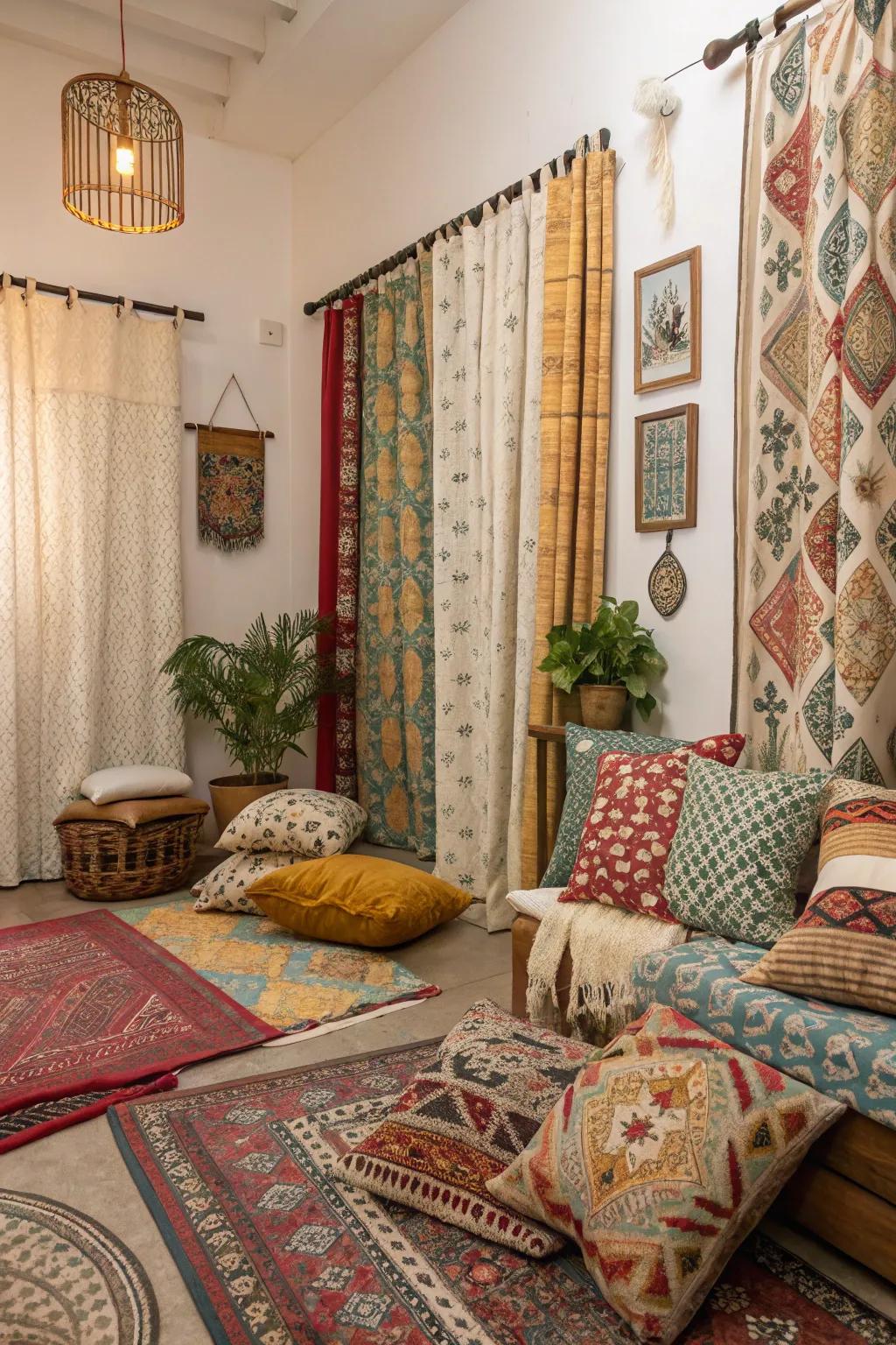 An area with playful designs fashioning a lively ambiance.