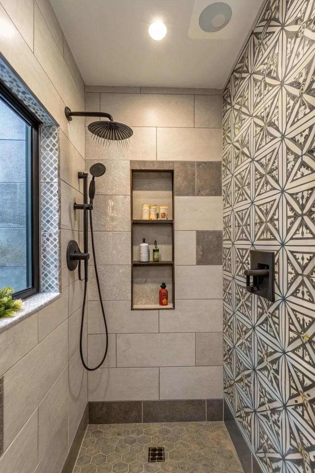 Personal features bring this shower to life.