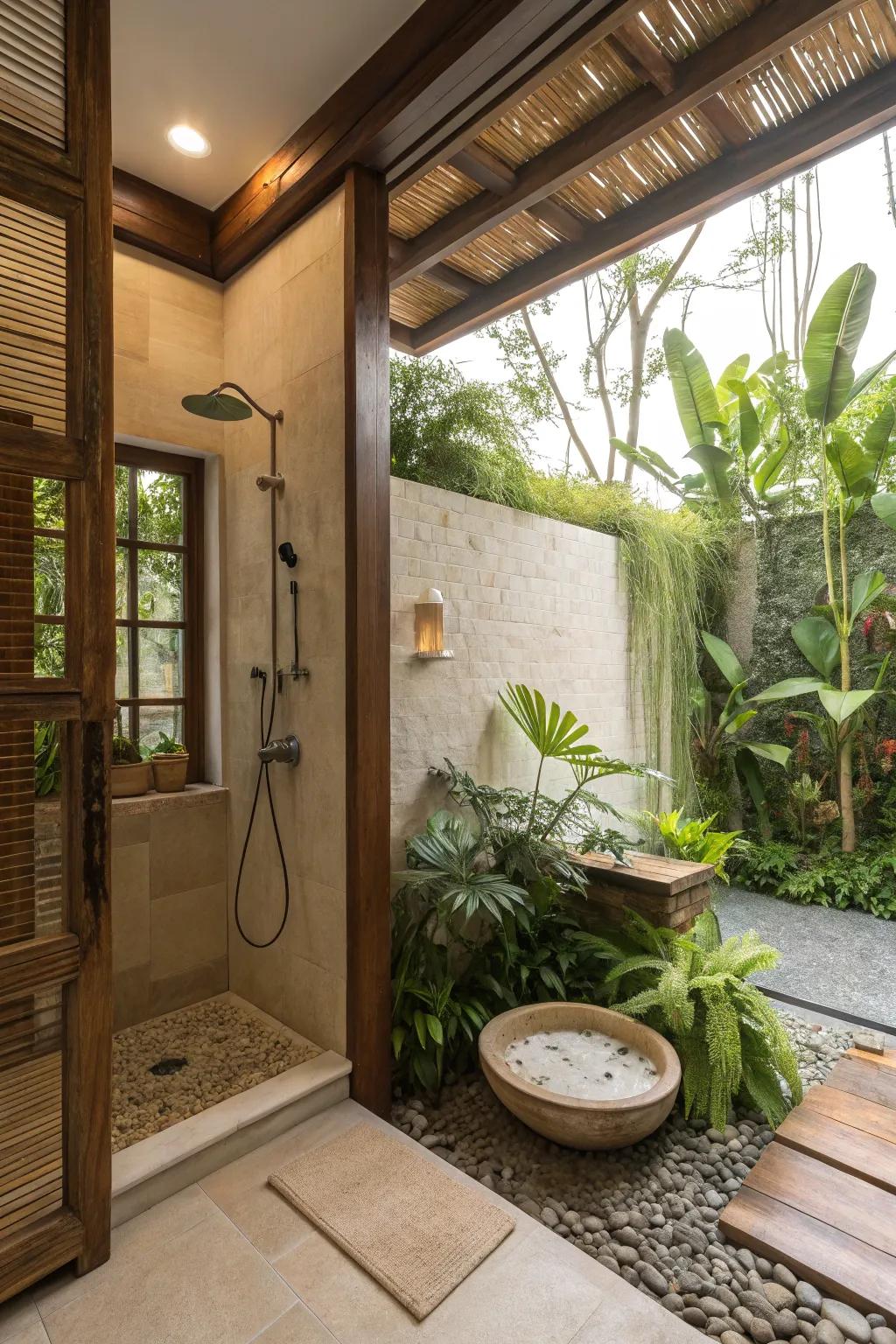 Nature-inspired layouts bring peace and harmony to your shower.