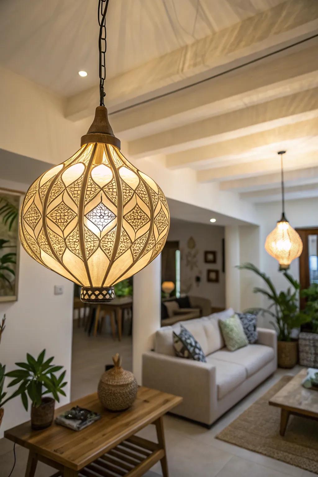Creative lighting can be a focal point.