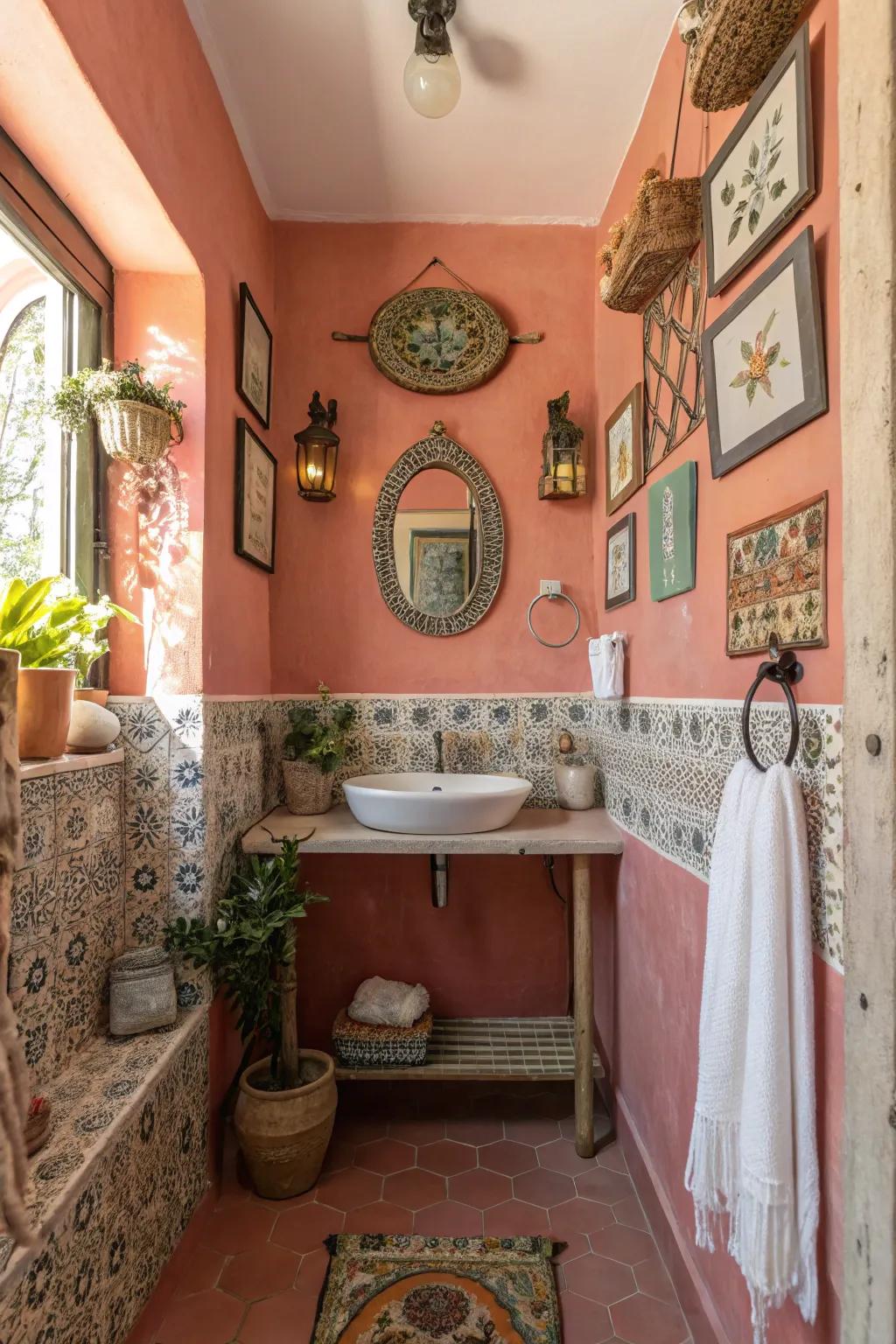 Coral introduces a vibrant and playful touch.