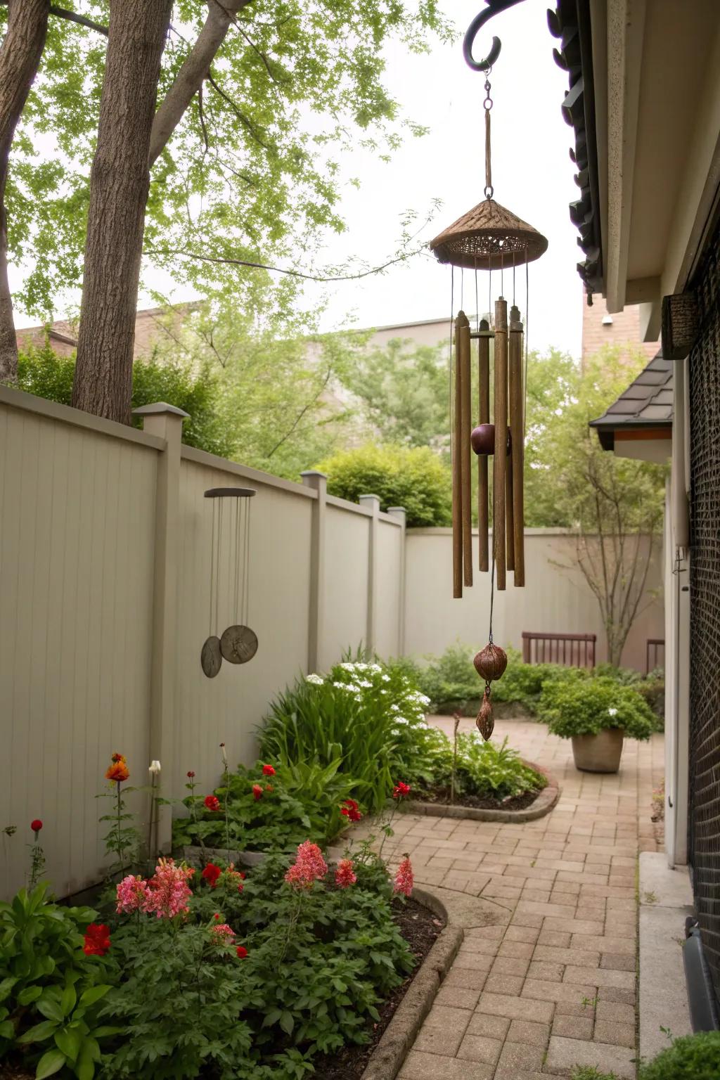 Breeze bells append a calming soundscape to outdoor areas.